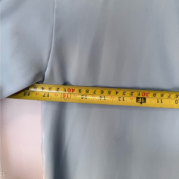 Zara Women's Satin Button Down Shirt - Soft Green - Picture 3 of 8